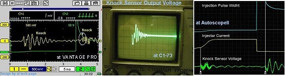 Knock Sensor Output Voltage (by VANTAGE PRO, C1-73 , AutoscopeII